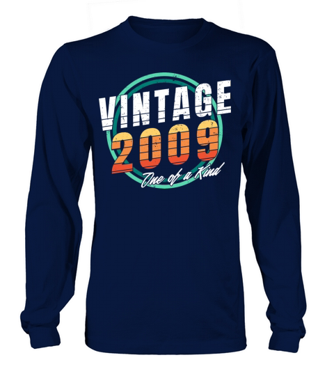 Vintage 2009 Shirt for Men Women 14 Year Old 14th Long sleeved Unisex