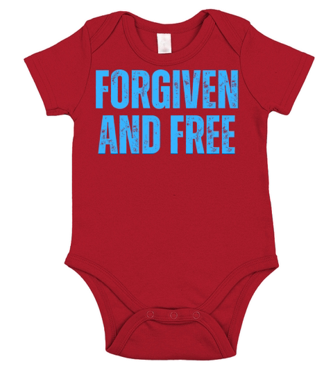 Forgiven And Free - Christian Quotes Inspirational Short Sleeve Baby One-Piece