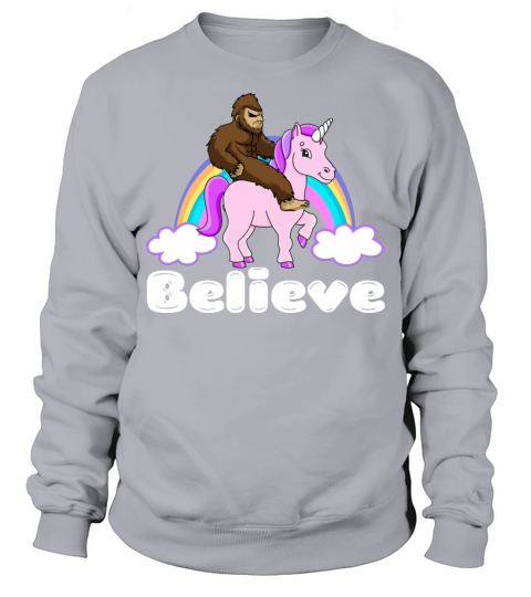 Bigfoot Riding A Unicorn Sweatshirt Unisex
