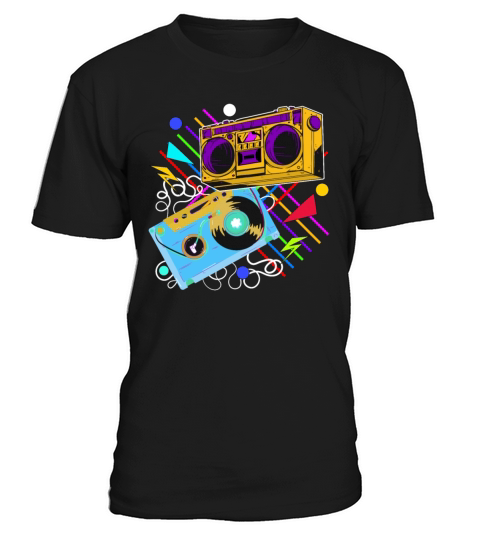 80s 90s Music Aesthetic Vintage Boombox Retro Cass T-Shirt Unisex