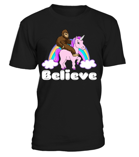 Bigfoot Riding A Unicorn T-Shirt Unisex