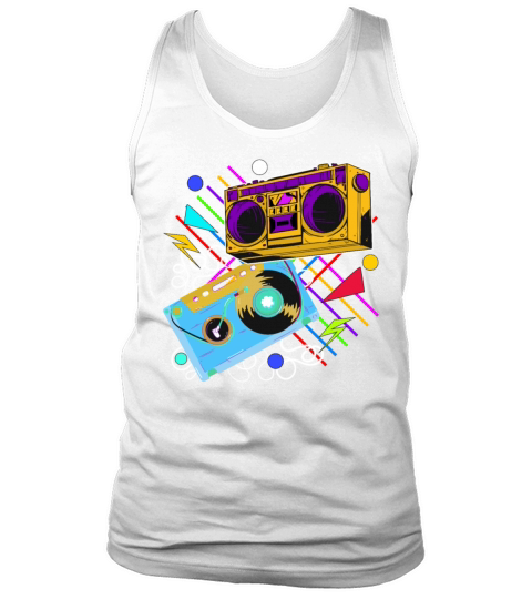 80s 90s Music Aesthetic Vintage Boombox Retro Cass Tank Top Unisex