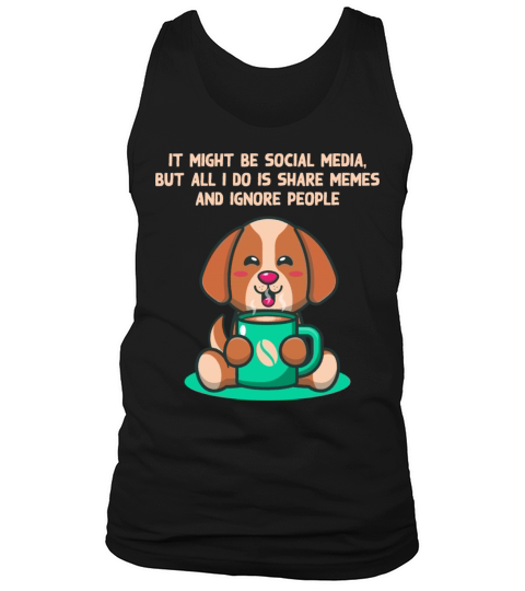 Born to Share Memes and Ignore People Introvert Fu Tank Top Unisex