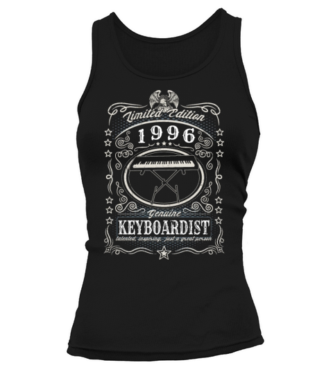 Vintage 1996 Keyboardist Birthday Gift Keyboard Tank top Woman