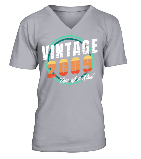 Vintage 2009 Shirt for Men Women 14 Year Old 14th V-Neck T-shirt