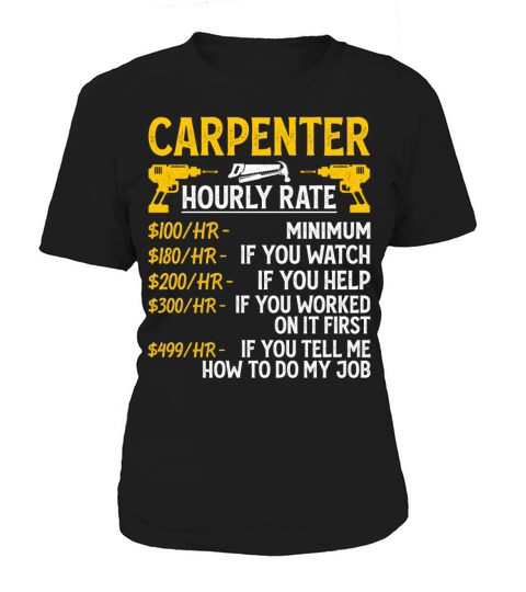 Carpenter Hourly Rate - Funny Carpenter Vintage Women's T-Shirt