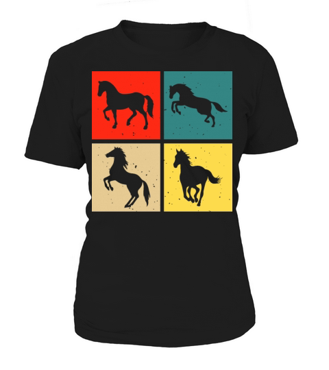 retro vintage horse colorful Women's T-Shirt