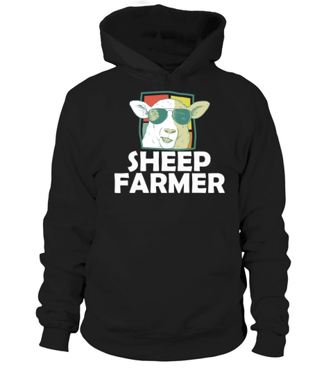 Retro Sheep Farmer Sunglasses Farming Hoodie Unisex