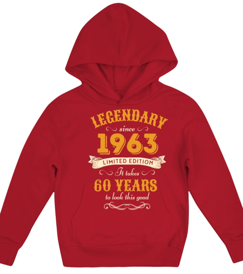 60th Birthday Vintage 1963 Kids Hoodie