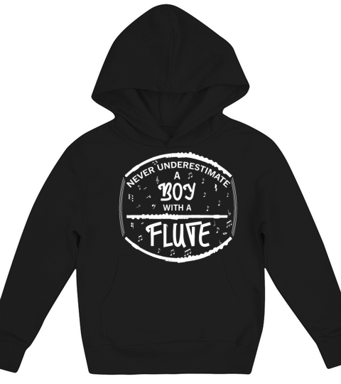 Never Underestimate A Boy With A Flute Kids Hoodie