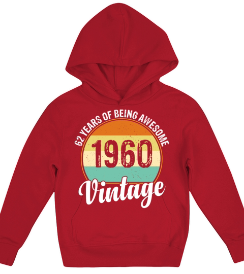 Vintage 1960 Limited Edition 62 Year Old Gifts Kids Hoodie