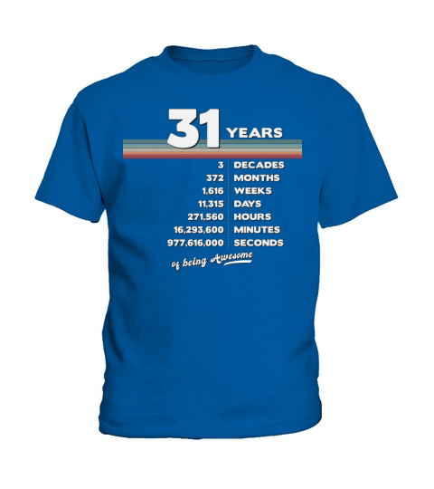 31st Birthday Vintage 31 Years Old Retro 372 Kids T-Shirt
