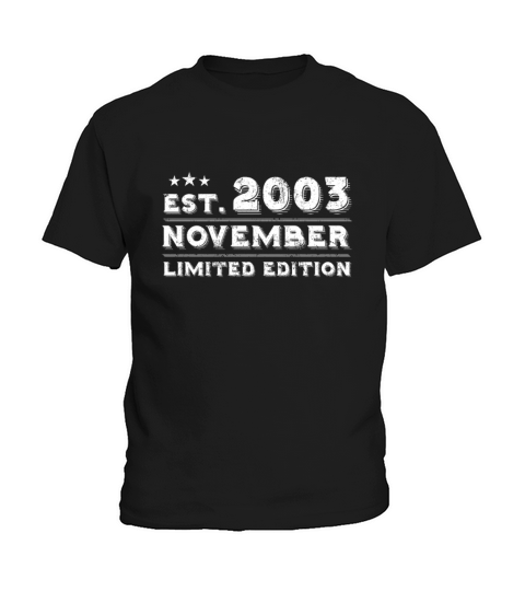 Est November 2003 - Birthday Present - Vintage Kids T-Shirt