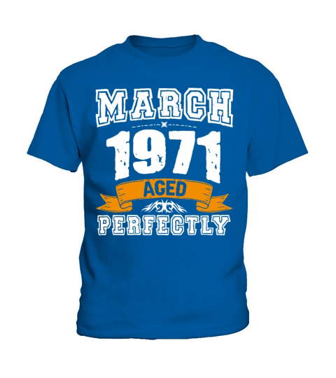 March 1971 Vintage Birthday Present Kids T-Shirt