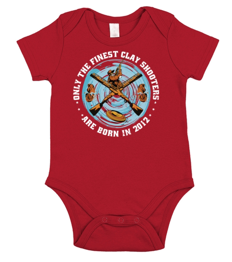 Clay Shooters Vintage 2012 birthday clay-pigeons Short Sleeve Baby One-Piece