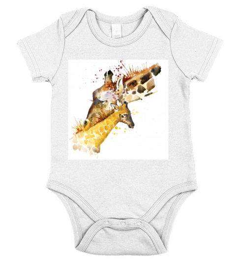 GIRRAFE FAMILY Short Sleeve Baby One-Piece