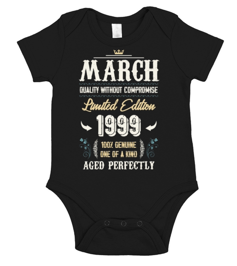 March 1999 Vintage Birthday Present Short Sleeve Baby One-Piece