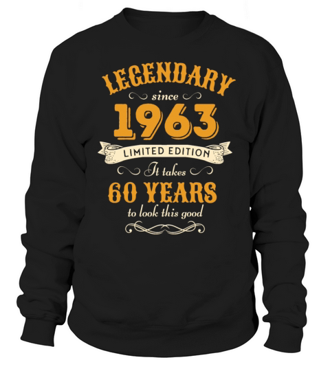 60th Birthday Vintage 1963 Sweatshirt Unisex