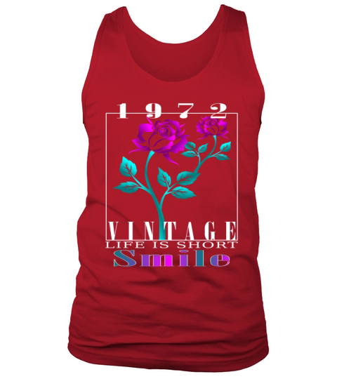 1972 Born Vintage Rose Gift Tank Top Unisex