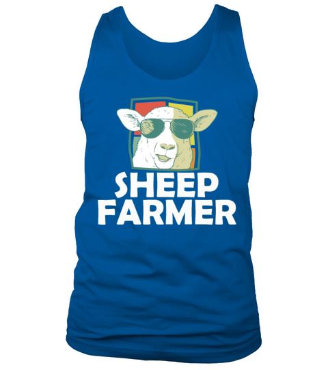 Retro Sheep Farmer Sunglasses Farming Tank Top Unisex