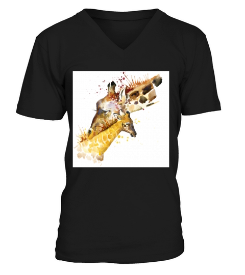 GIRRAFE FAMILY V-Neck T-shirt