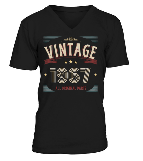 VINTAGE 1967 ALL ORIGINAL PARTS V-Neck T-shirt