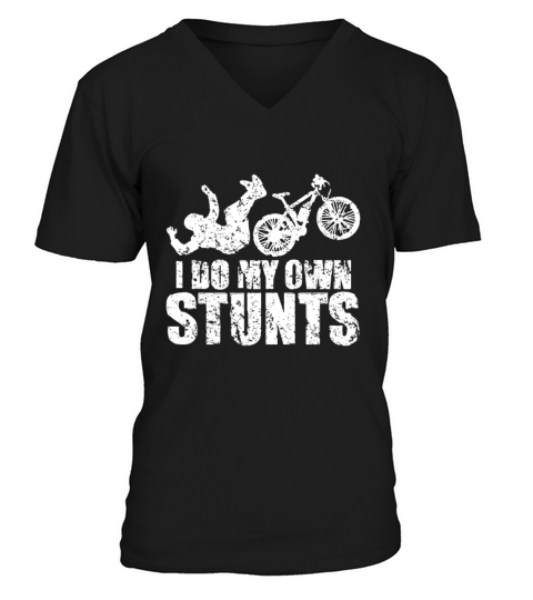 Vintage Funny Cycling Bike Stunts Quote - Biker Jo V-Neck T-shirt