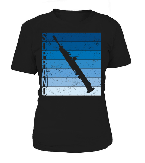 Vintage Soprano Saxophone Sax Musician Women's T-Shirt