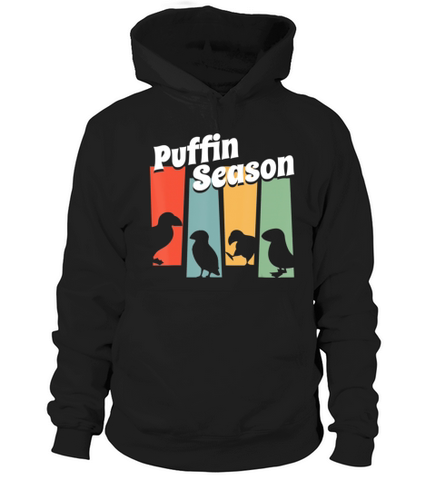 Funny Puffin Season Retro Vintage Puffin Lover Hoodie Unisex