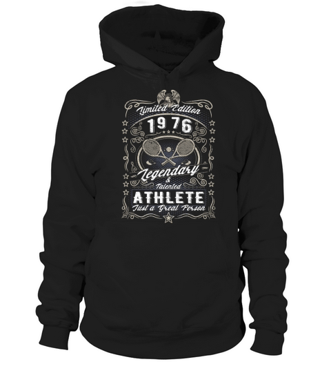 Vintage 1976 Tennis Birthday Gift Sport Hobby Hoodie Unisex