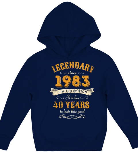 40th Birthday Vintage 1983 Kids Hoodie
