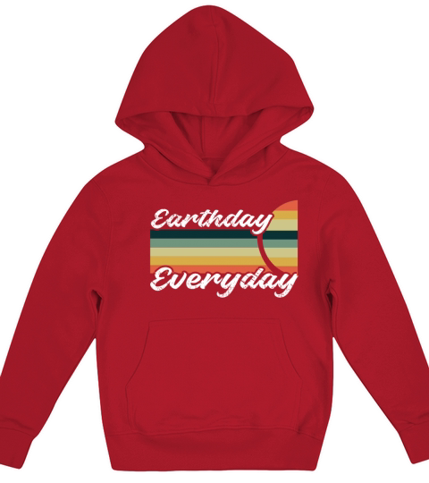 Everyday Planet Oceans Day Vintage Earth Day Kids Hoodie