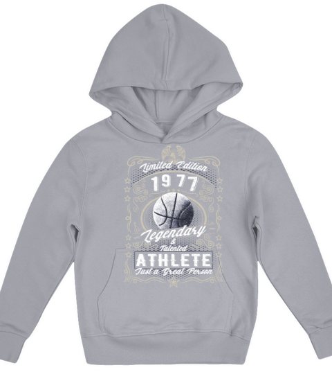 Vintage 1977 Basketball Birthday Gift Sport Hobby Kids Hoodie