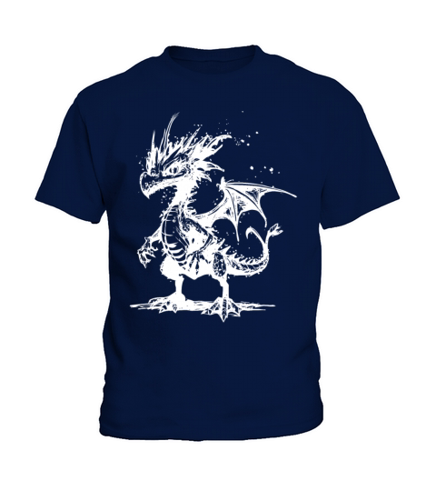 Cool Little Vintage Dragon With Wings Kids T-Shirt