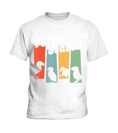 Funny Puffin Season Retro Vintage Puffin Lover Kids T-Shirt