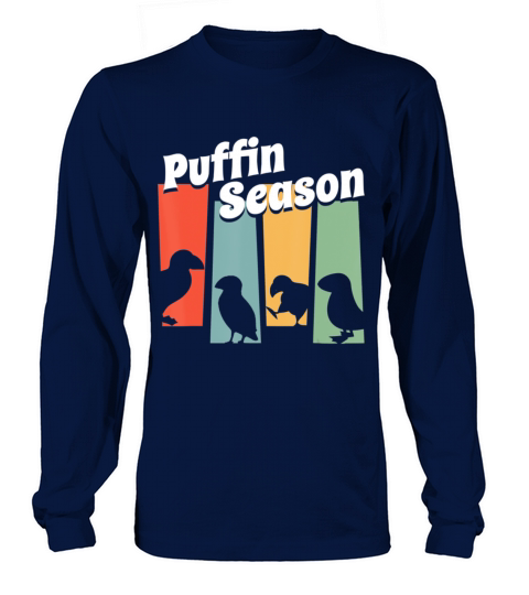 Funny Puffin Season Retro Vintage Puffin Lover Long sleeved Unisex