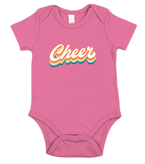 Cheer 80s Retro Vintage Short Sleeve Baby One-Piece