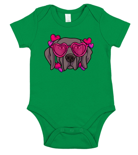I Love My Weimaraner Short Sleeve Baby One-Piece