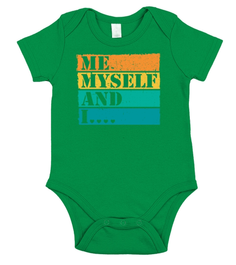 Me Myself and I Retro Saying Statement Short Sleeve Baby One-Piece