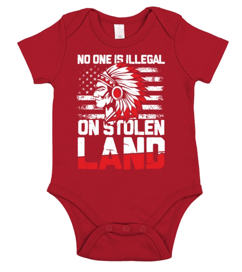 No One Is Illegal On Stolen Land for a Native Short Sleeve Baby One-Piece