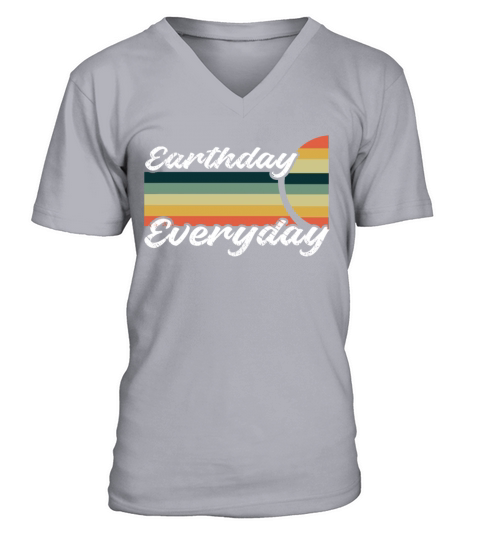 Everyday Planet Oceans Day Vintage Earth Day V-Neck T-shirt