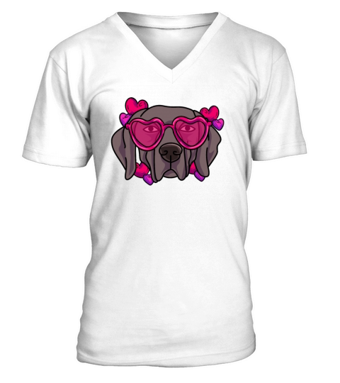 I Love My Weimaraner V-Neck T-shirt