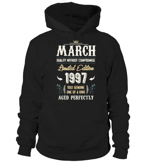 March 1997 Vintage Birthday Present Hoodie Unisex