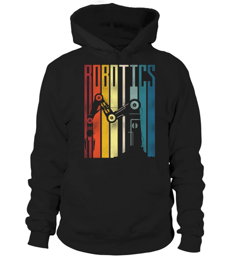 Robot Robotics Engineer Retro Hoodie Unisex