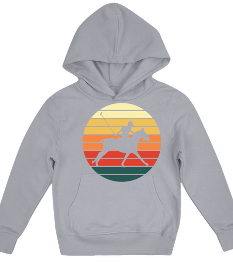 Polo Sport Rider Equestrian Retro Vintage Gift Kids Hoodie