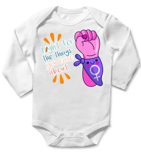 Vintage Fight For The Things You Care About RBG Ru Long Sleeve Baby One-Piece