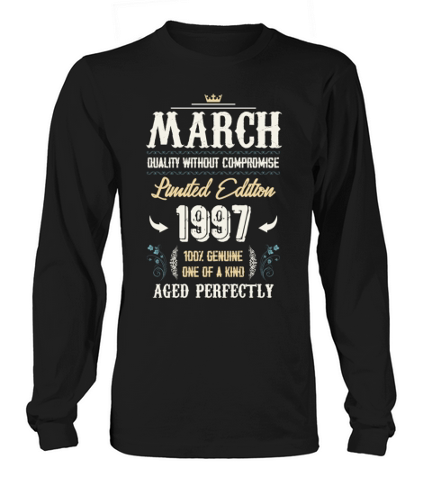 March 1997 Vintage Birthday Present Long sleeved Unisex