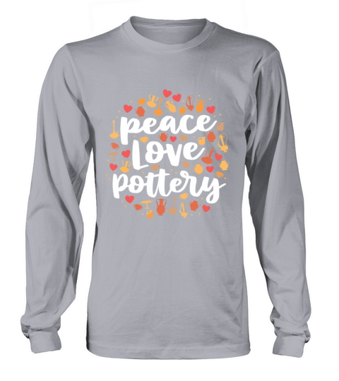 Peace Love Pottery idea for Women Pots Gift Cerami Long sleeved Unisex