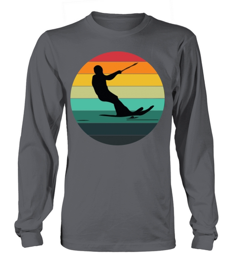 Retro Vintage Wakeboarding Wakeboarder Water Sport Long sleeved Unisex