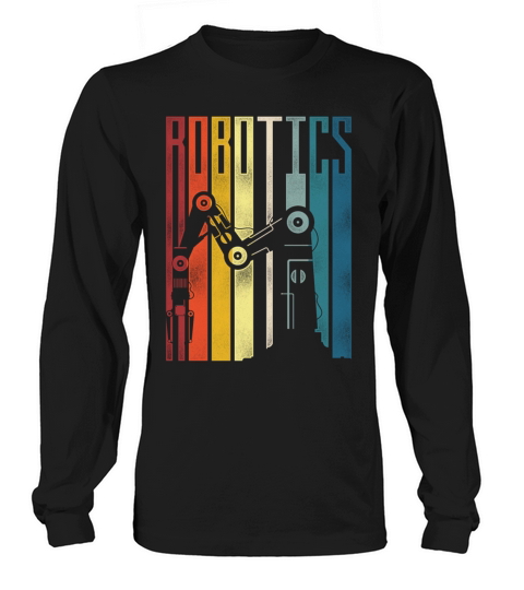 Robot Robotics Engineer Retro Long sleeved Unisex